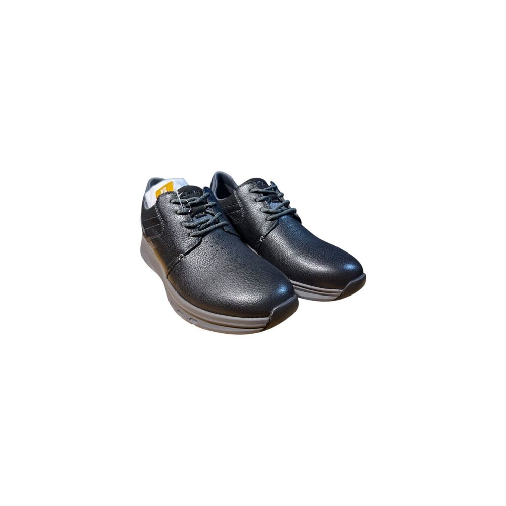 Clarks Collection Men’s Motion Trek Pt Black Leather Shoes Size 11